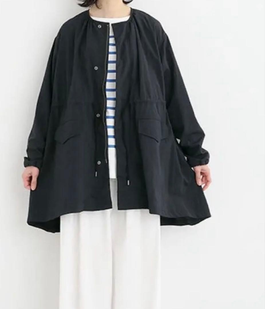 ルグラジック　ナイロン　カラーレスコート　ノーカラー