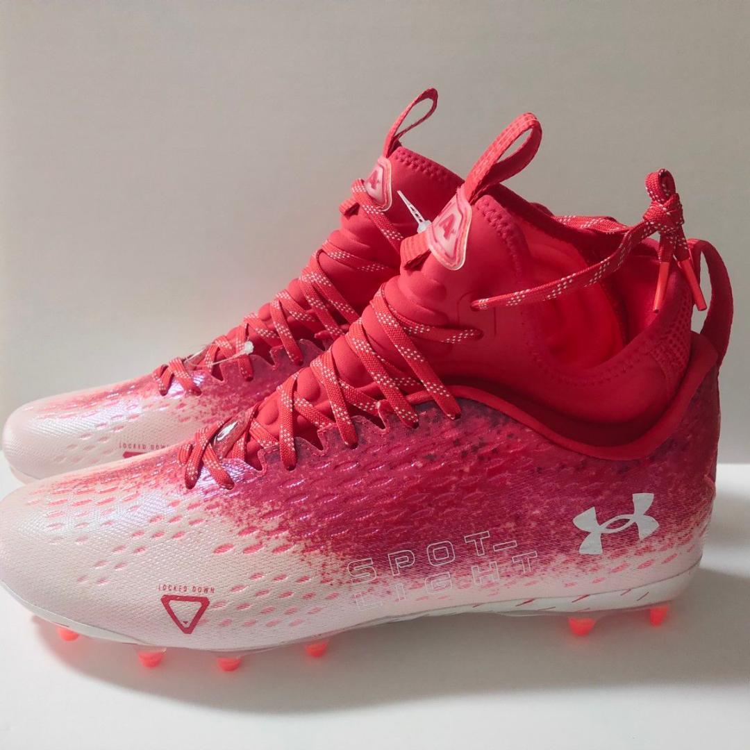 UNDER ARMOURアンダーアーマー アメフトスパイク29.5 レッド