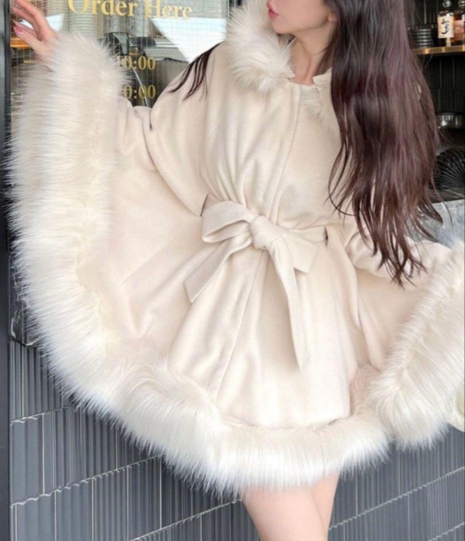  PARTY ロイヤルパーティー フードファーケープコート