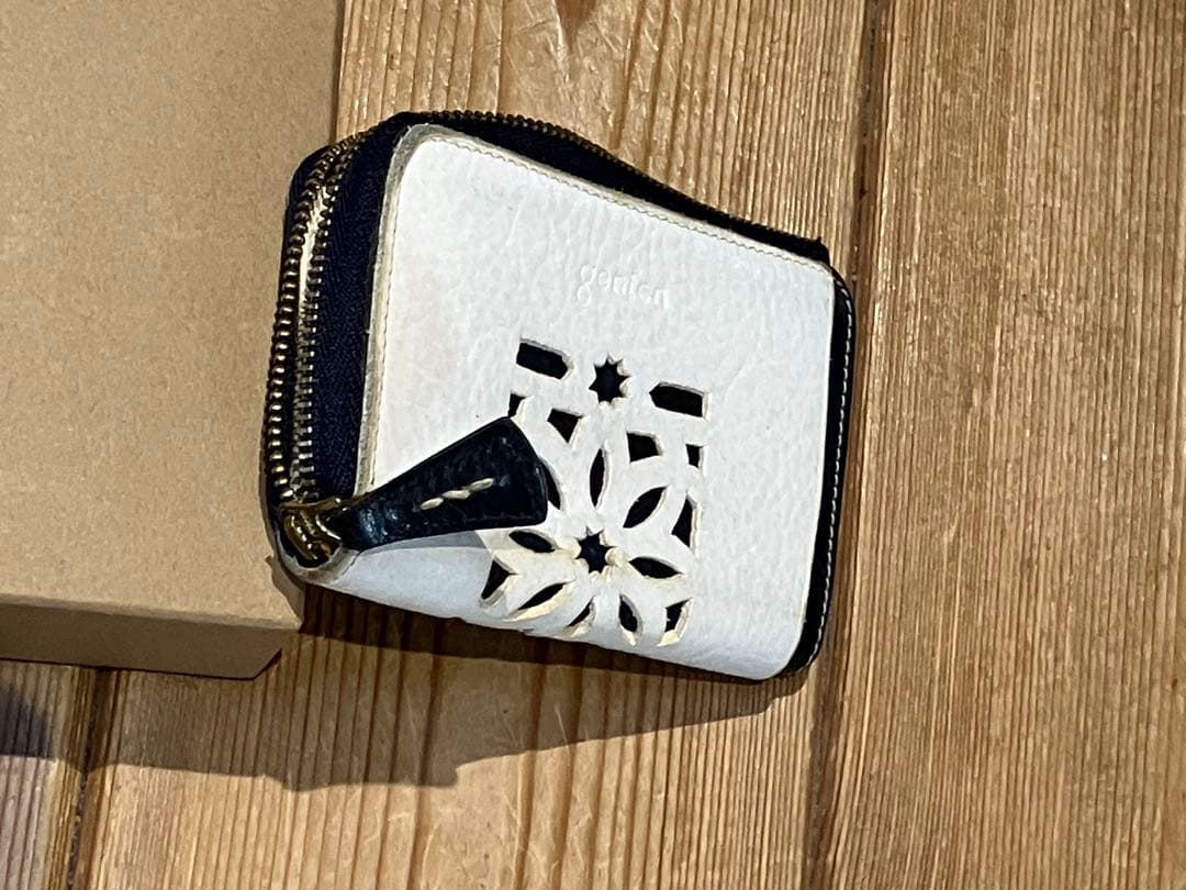 gentenキュービック カットワークトートバッグ、ミニ財布、手入れ用品セット