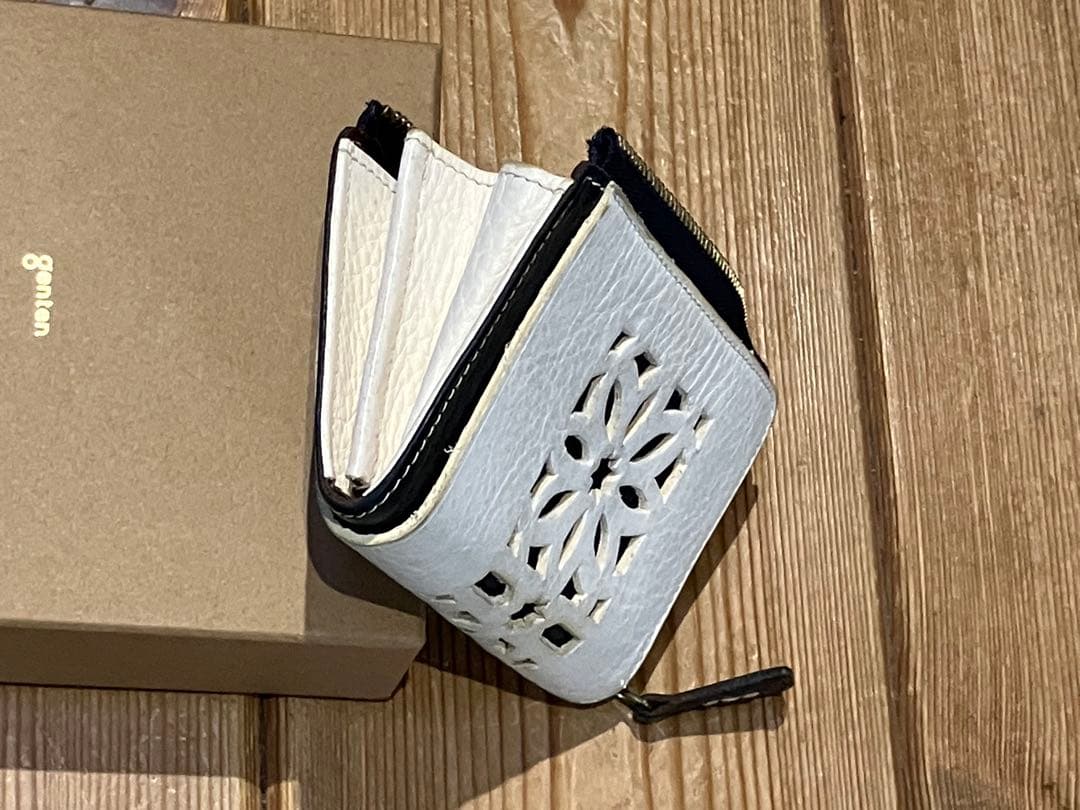 gentenキュービック カットワークトートバッグ、ミニ財布、手入れ用品セット