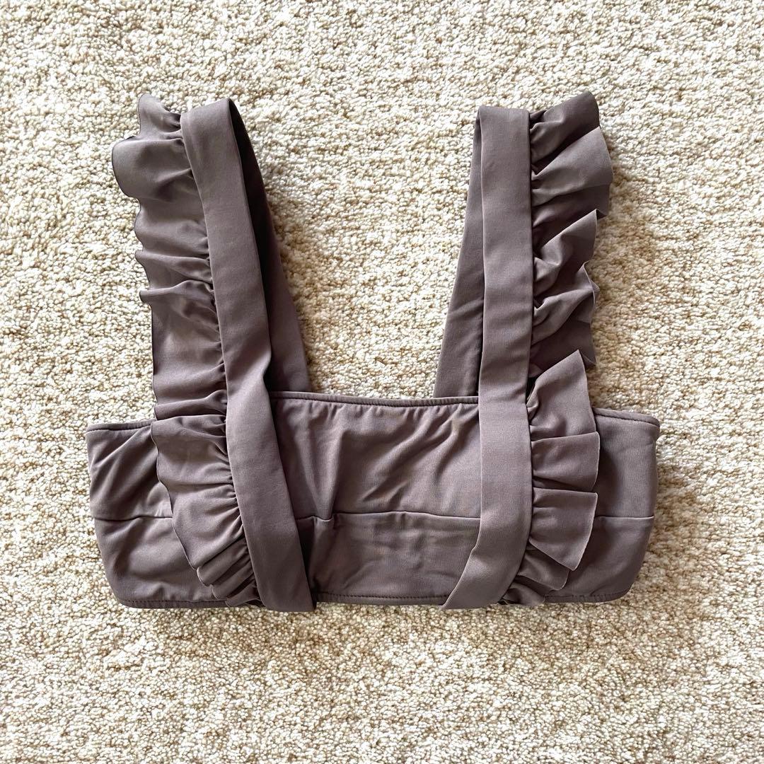 ALEXIA STAMアリシアスタン ブラウン フリル付き セパレート水着Ｍ