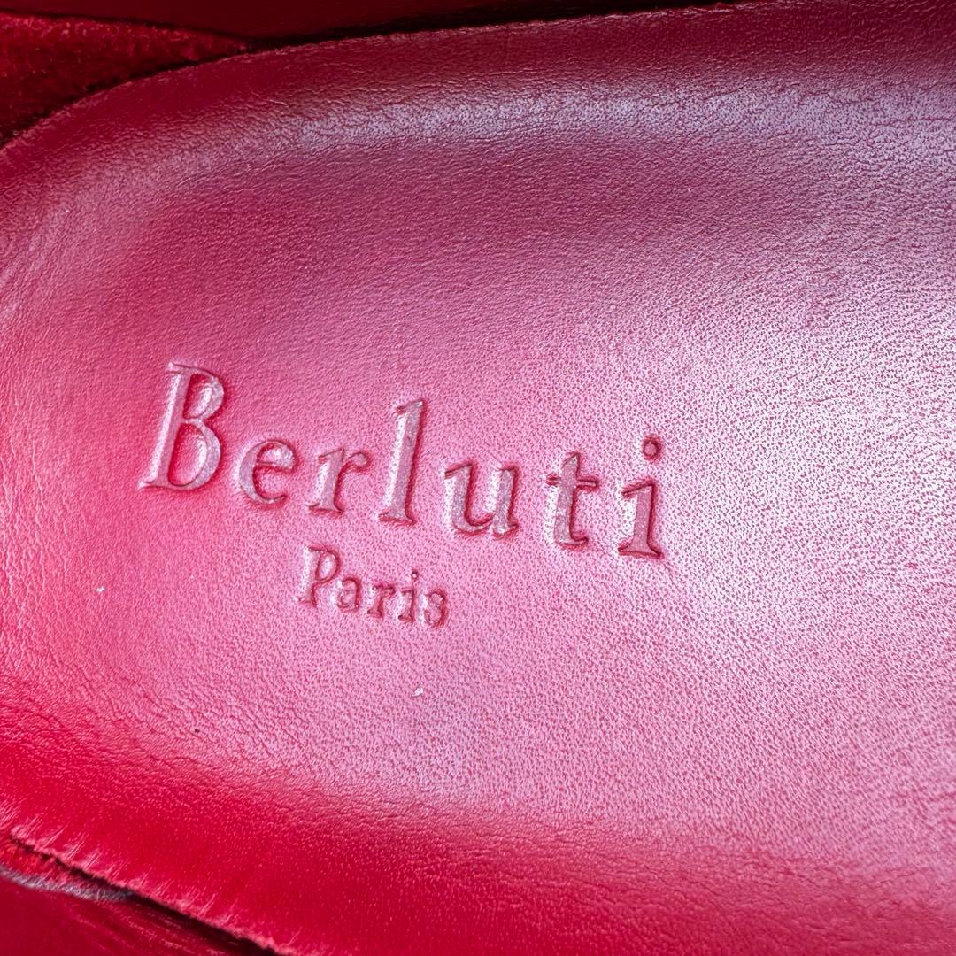 【美品】 ベルルッティ カリグラフィ スクリットレザー ドライビングシューズ