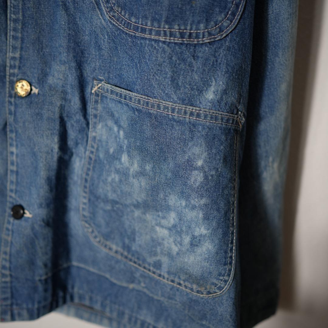 80-90s 星タグ USA製 デニム カーハート チョアジャケット ダック