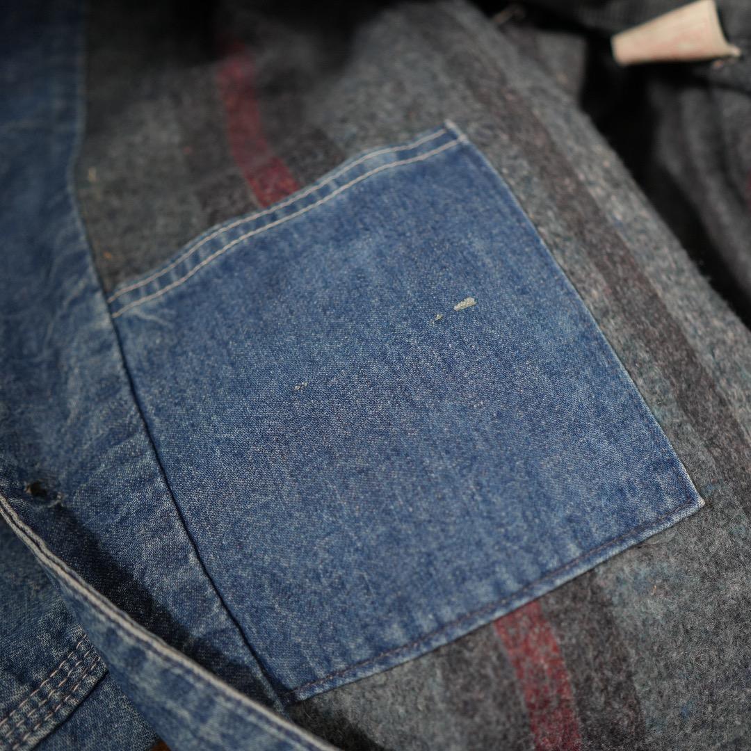 80-90s 星タグ USA製 デニム カーハート チョアジャケット ダック