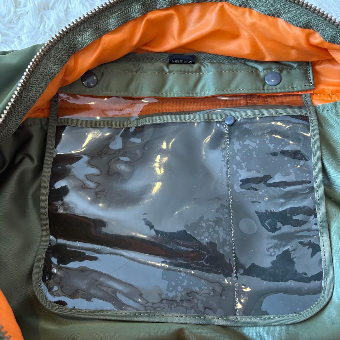 極美品 PORTER タンカー 定価10万円 特大ダッフルバッグ セージグリーン