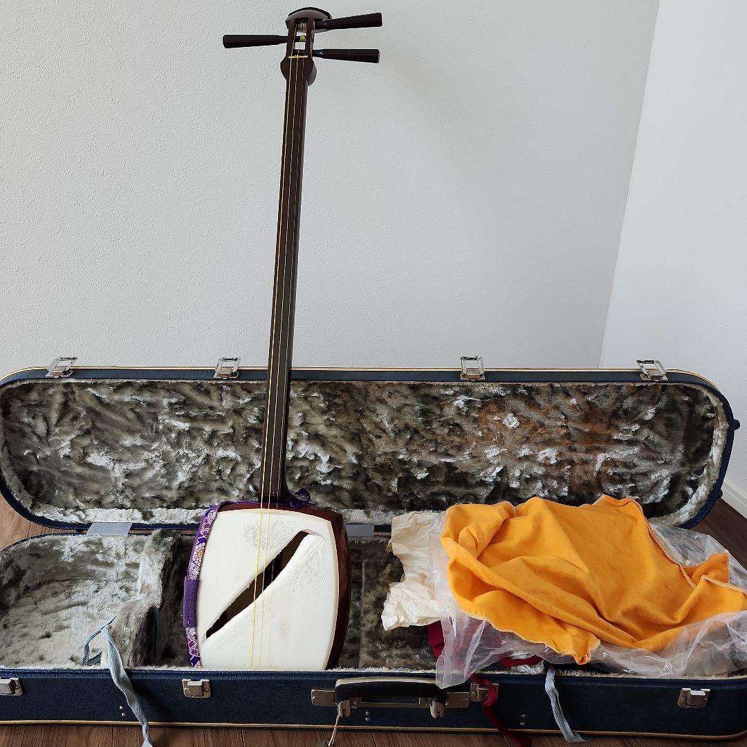 【中古】津軽三味線 ハードケース付き