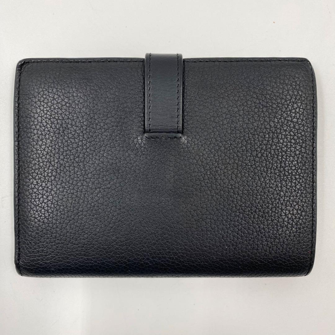 LOEWE パーティカルウォレット　ミディアム　ブラック　レザー