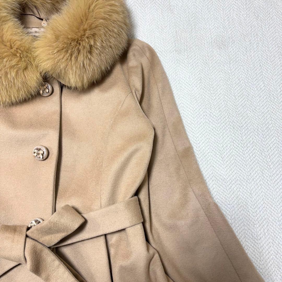 TO BE CHIC ロングコート カシミヤ100% フォックスファー