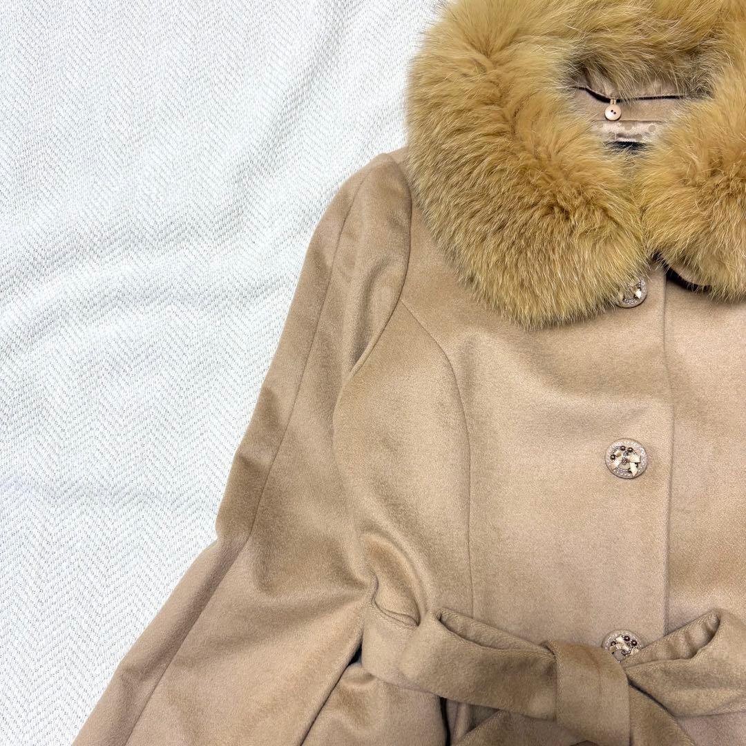 TO BE CHIC ロングコート カシミヤ100% フォックスファー