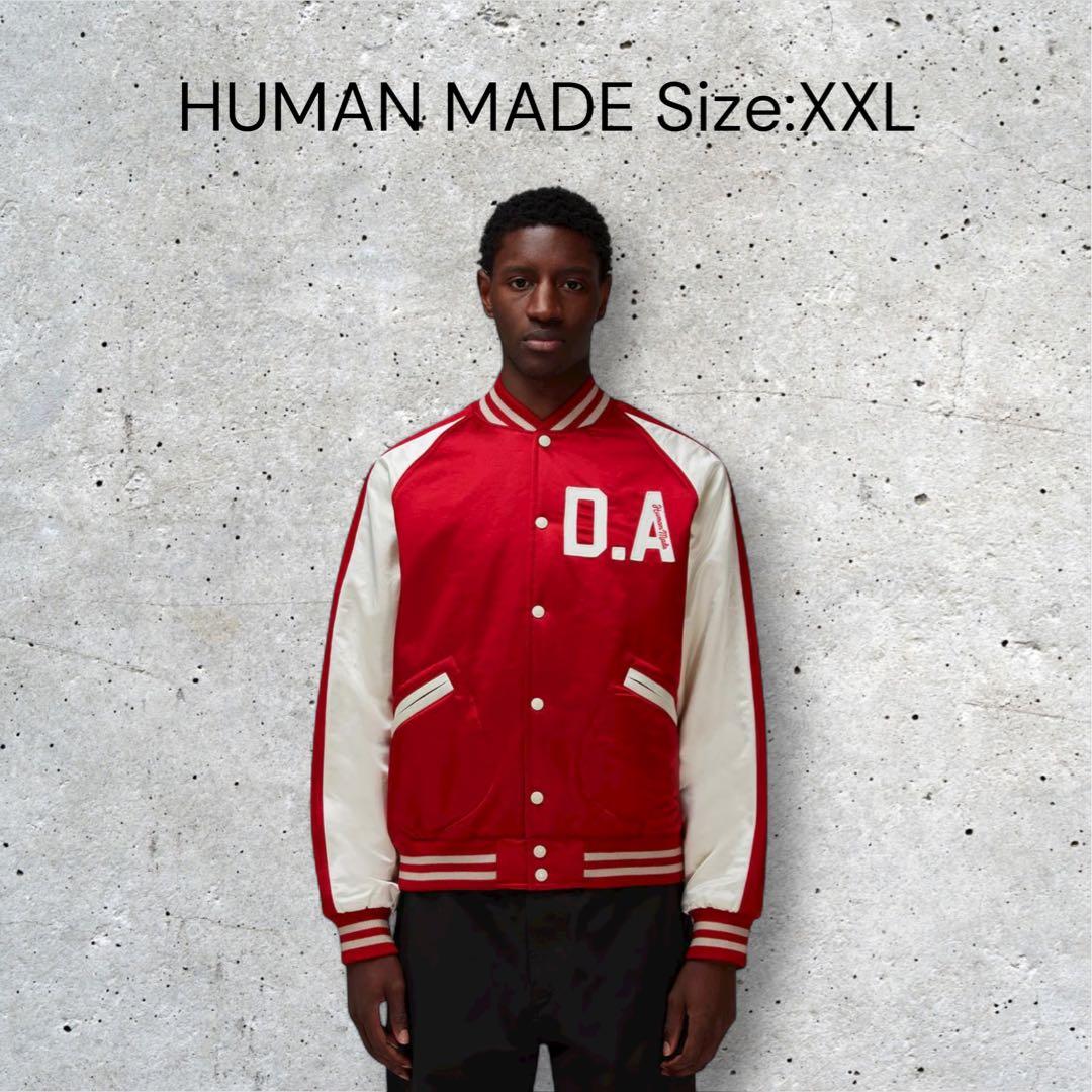 【美品】HUMAN MADE SATIN STADIUM JACKET XXL