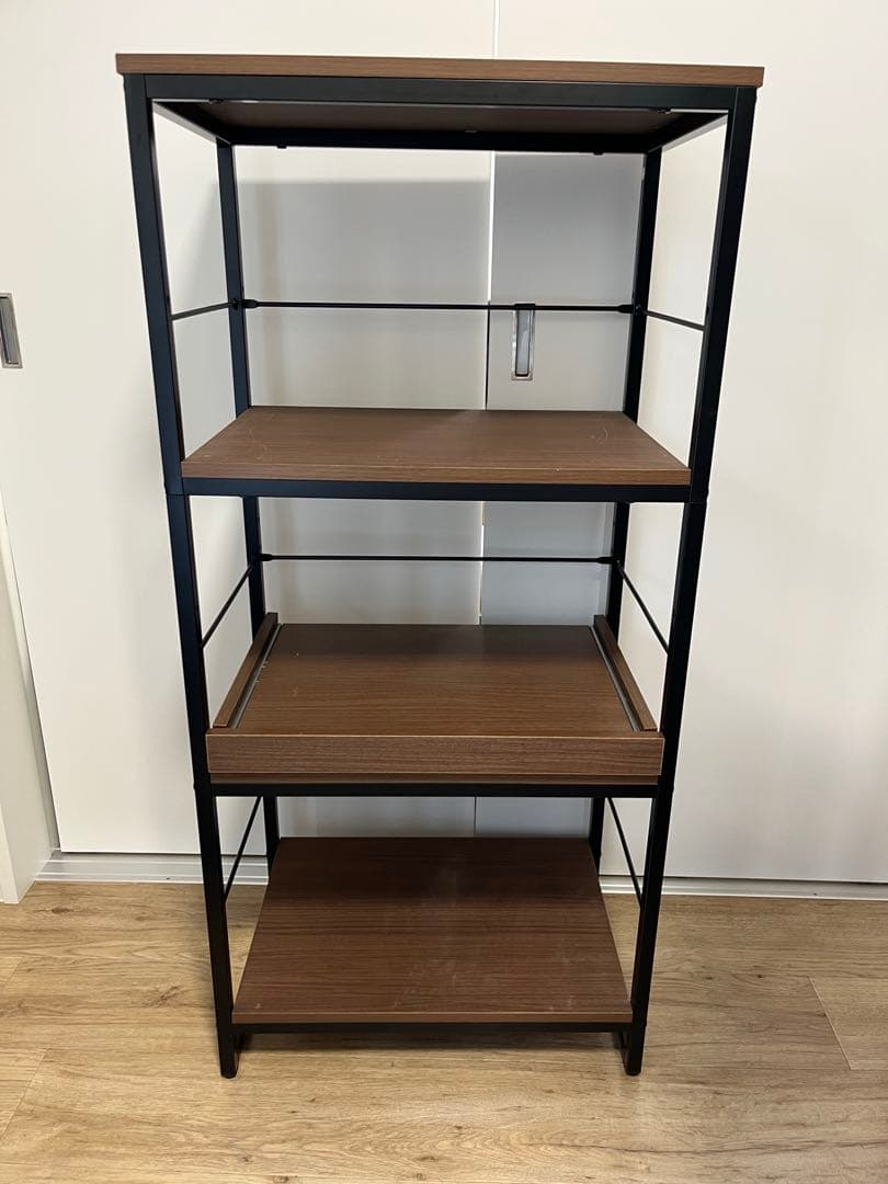 【最終値下げ】ニトリ　キッチンラック　ミドルブラウン