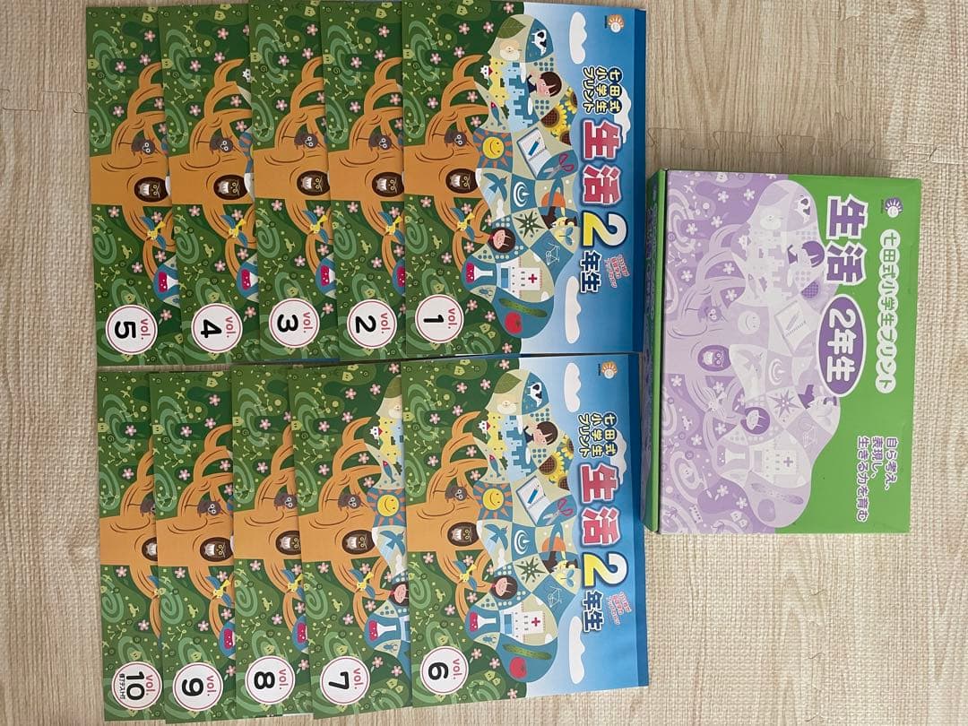 七田式小学生プリント　小1 こくご　さんすう　せいかつ　改訂版　1年生