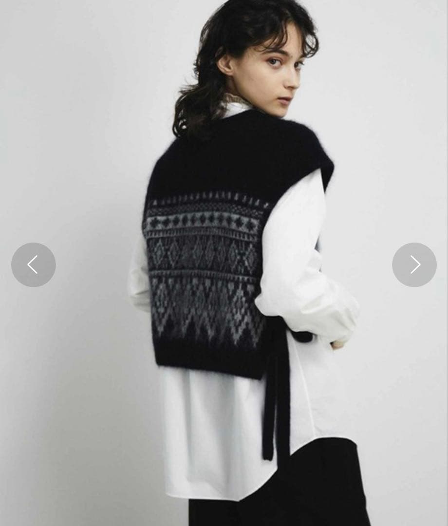 【unfil】アンフィル ロイヤルベビーアルパカ ノルディック ビブ(ベスト)