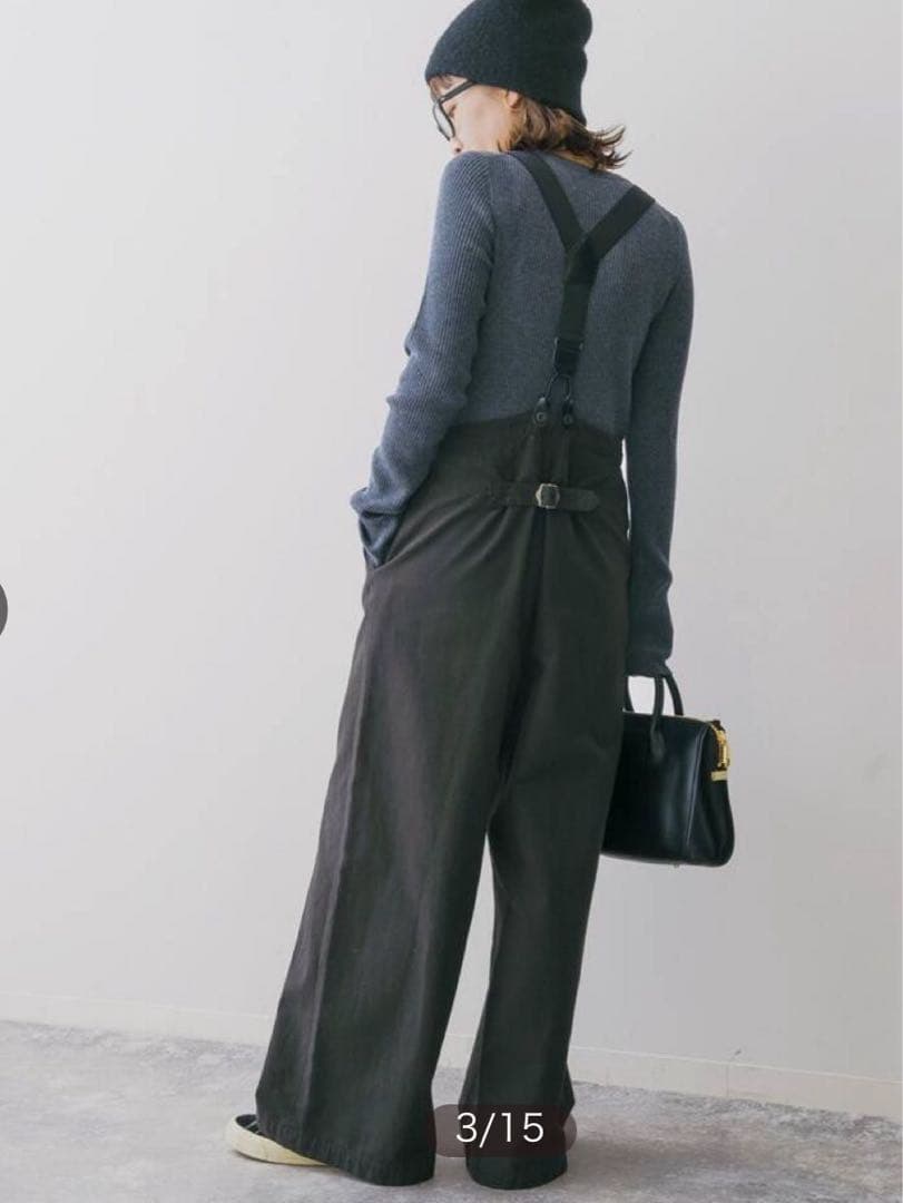 Spick and Span サスペンダー付きワーカーパンツ