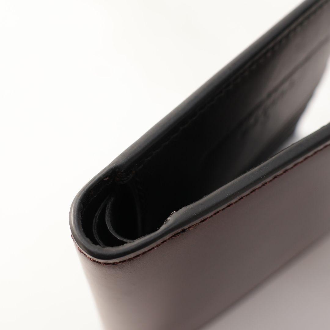 B品 ユハク yuhaku コードバン 二つ折り財布 札入れ ダークブラウン