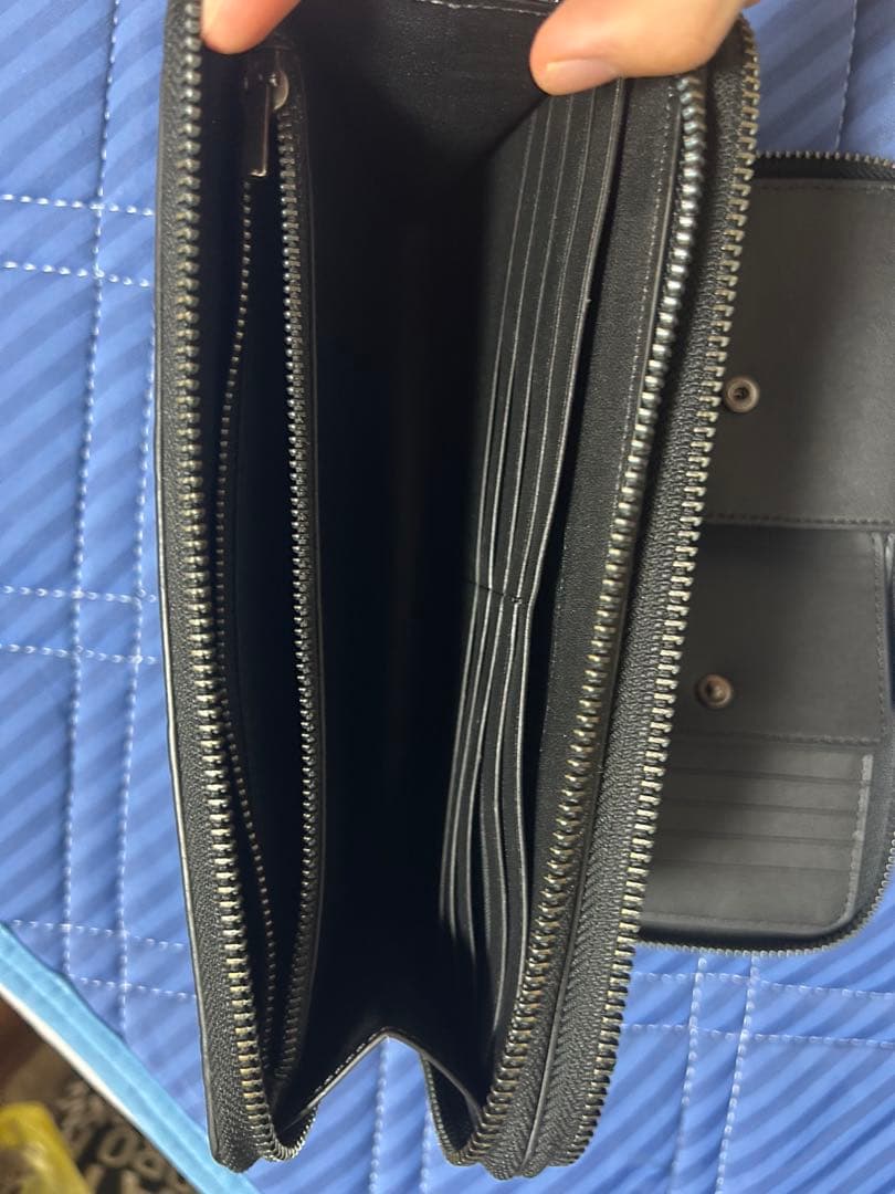 Coach 長財布 黒 エンボス加工