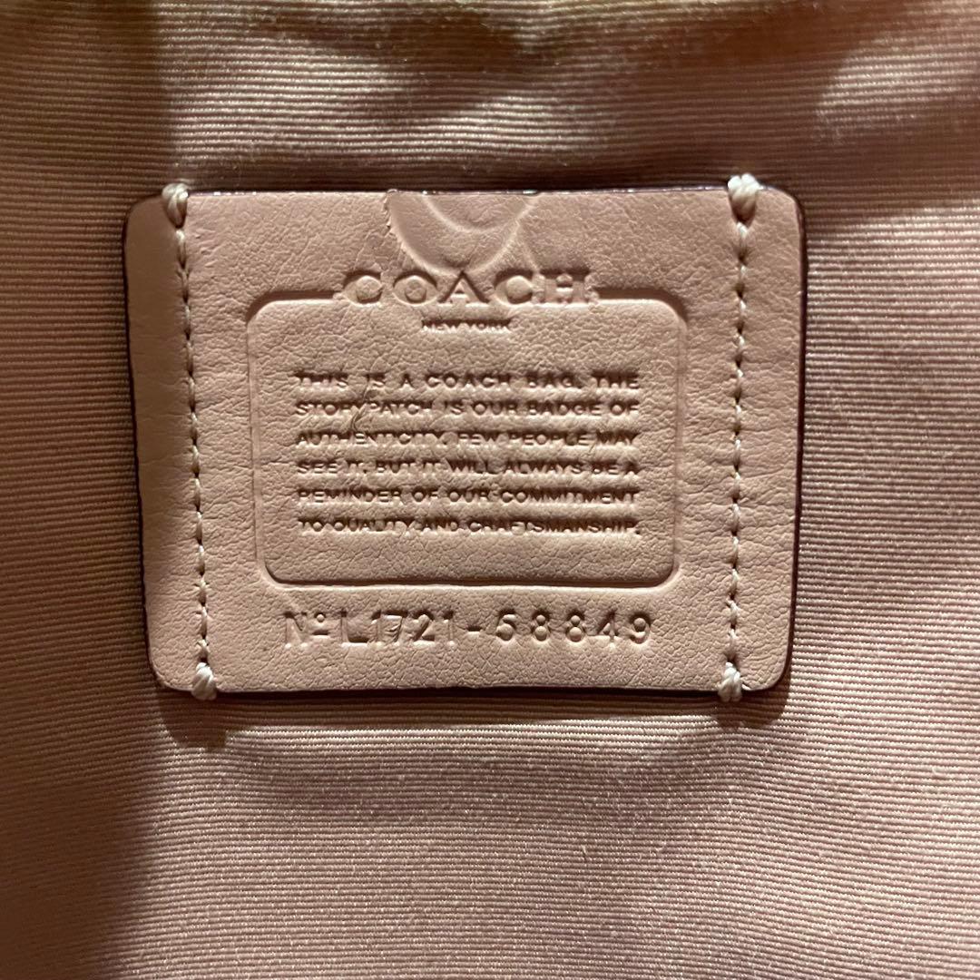 【美品】コーチ 北川景子 着用トートバッグ 本革 黒 A4収納可 大容量　ピンク