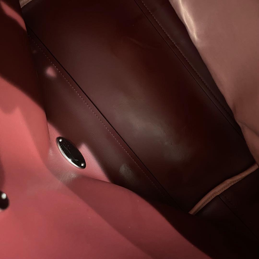 【美品】コーチ 北川景子 着用トートバッグ 本革 黒 A4収納可 大容量　ピンク