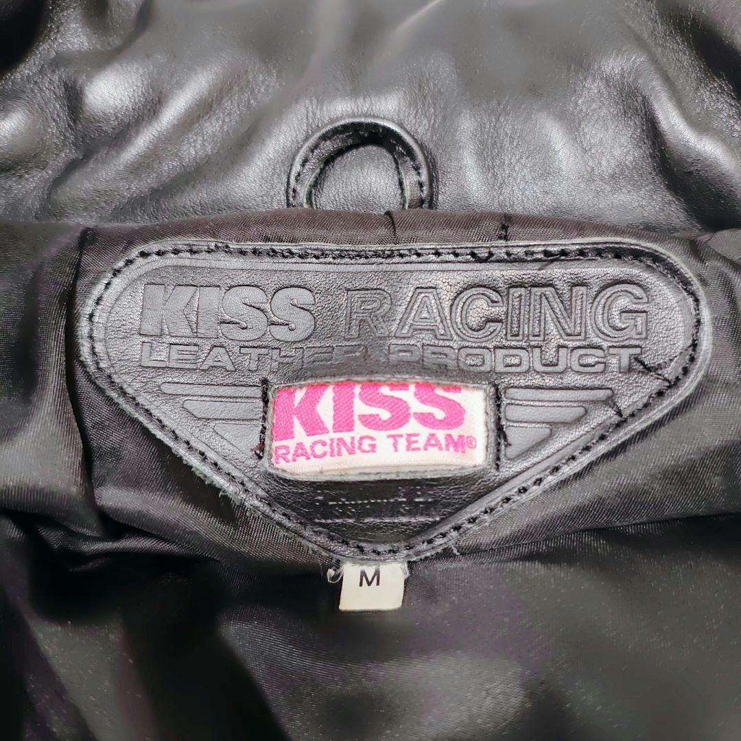 KISS RACING 本革 ライダースジャケット ブラック