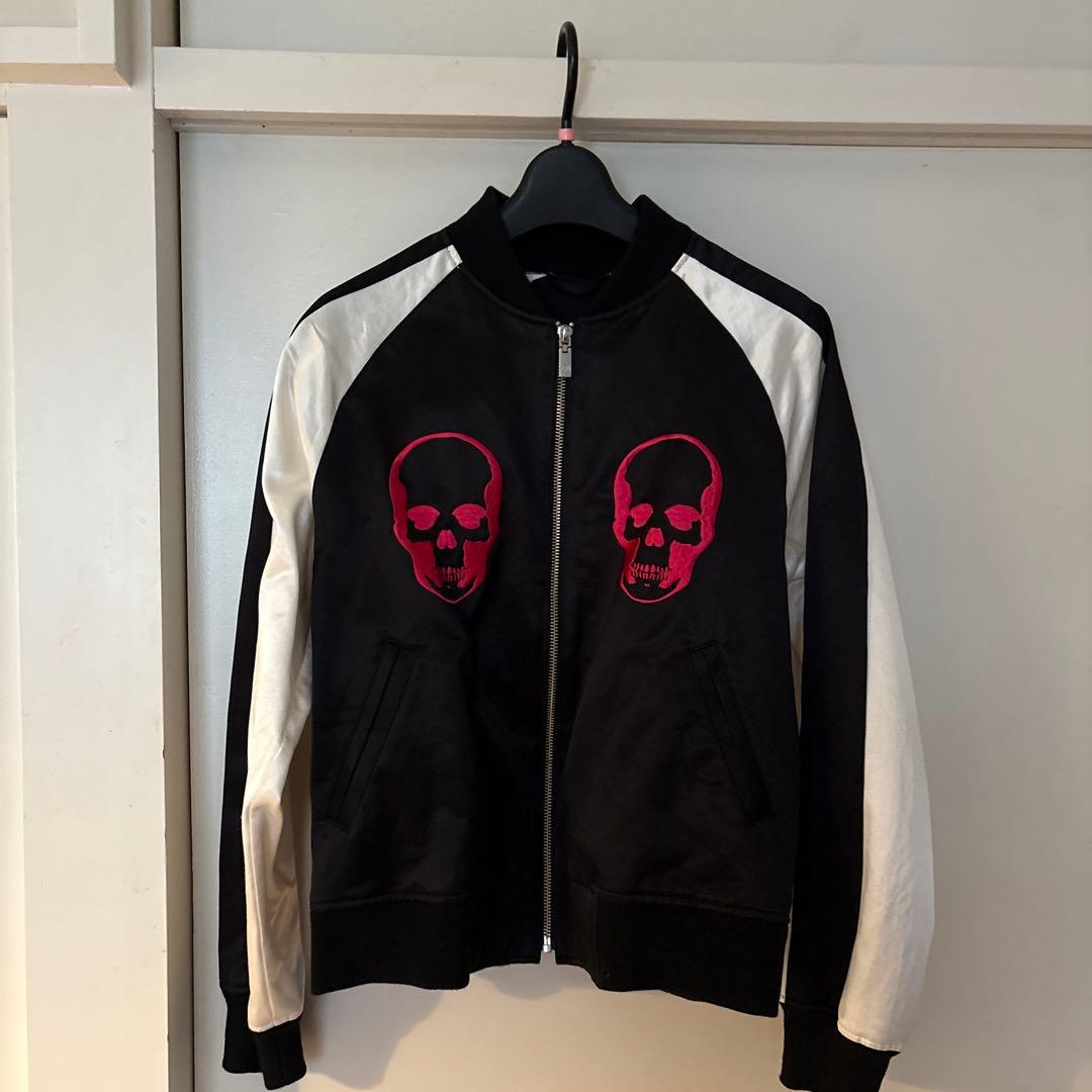 ルシアンペラフィネのスカル刺繍スタジャン Mサイズ