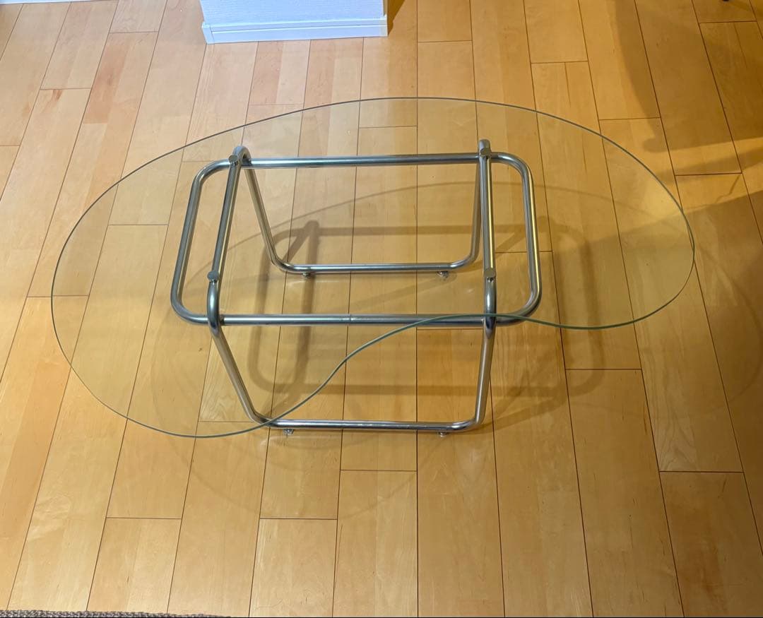 ((値下げしました))Vamir ビーン型ガラステーブル