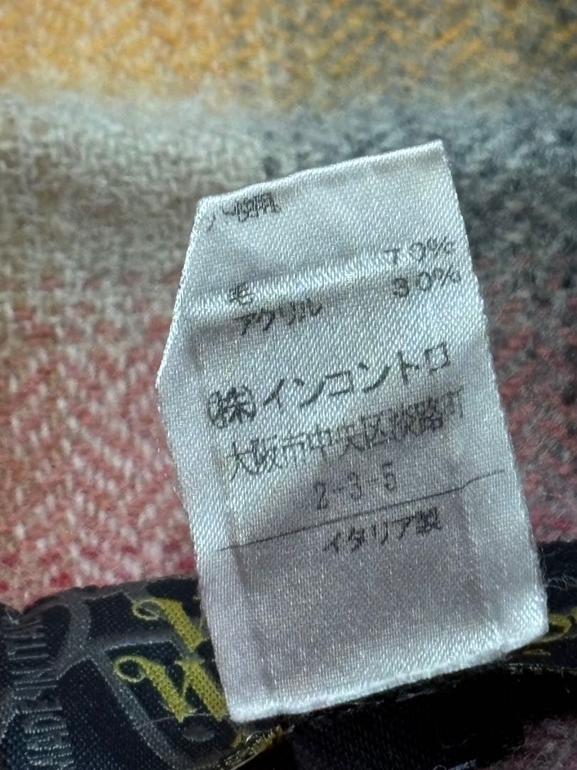 vivian westwood 赤チェック　マフラー