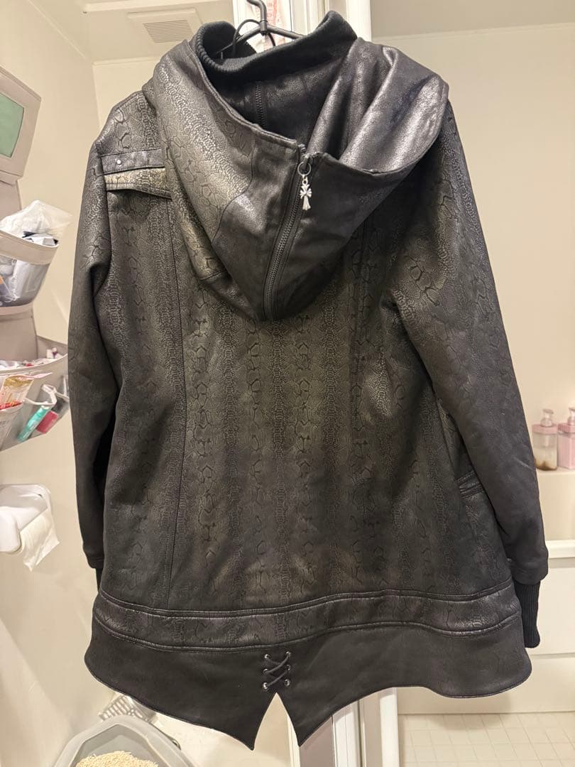 Ozz Croce フード付きジャケット ブラック