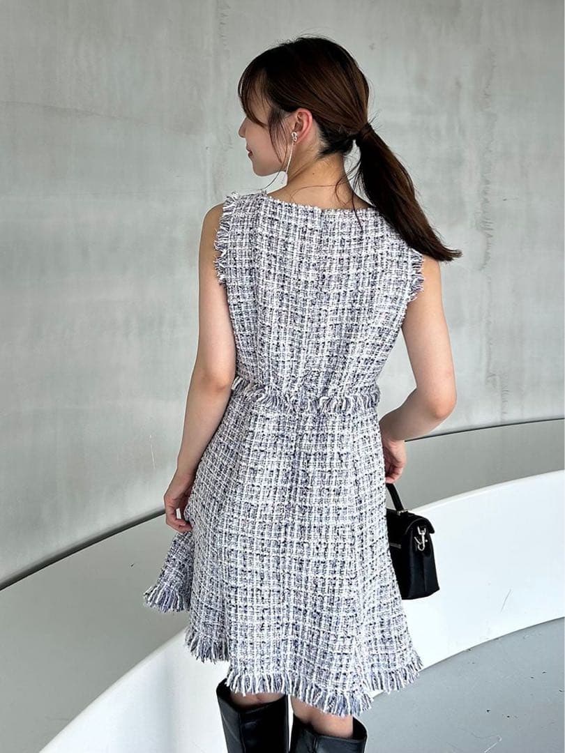 スナイデル　ツイードミニワンピース　snidel