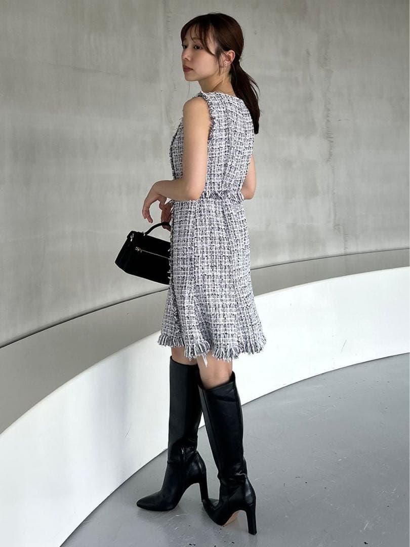 スナイデル　ツイードミニワンピース　snidel