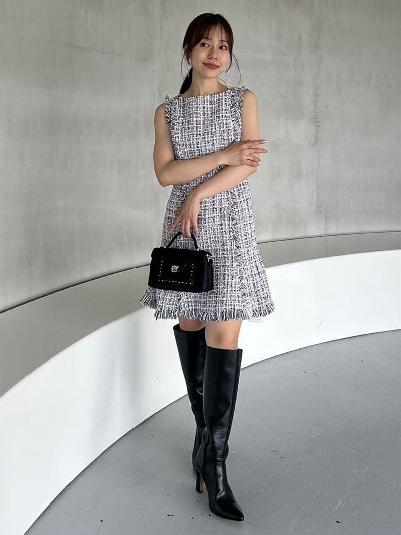 スナイデル　ツイードミニワンピース　snidel