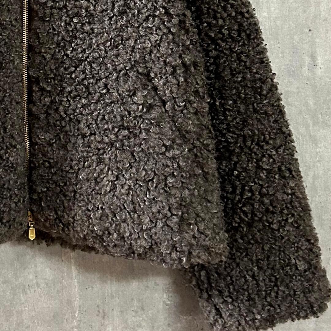 NOLLEY'S ノーリーズフェイクシープファーショートブルゾン/華やか/美品