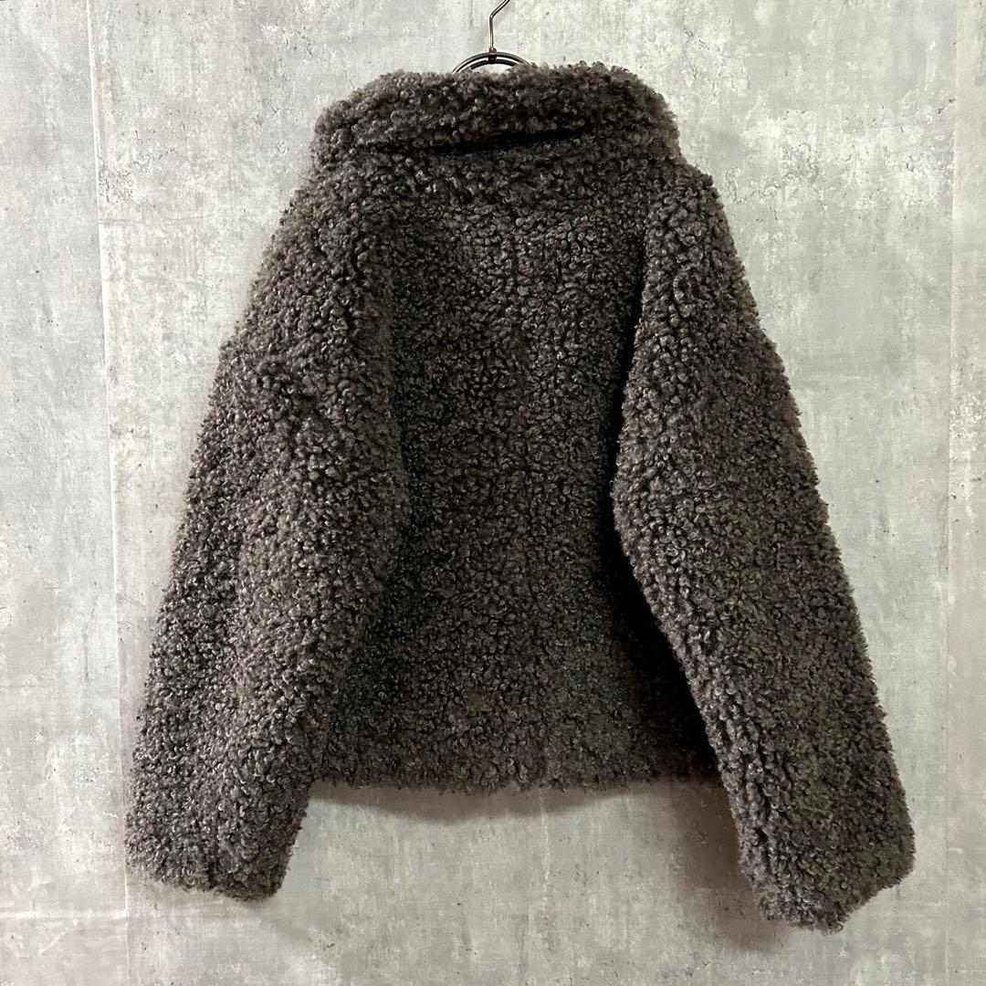 NOLLEY'S ノーリーズフェイクシープファーショートブルゾン/華やか/美品