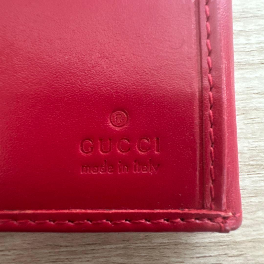 なんじゃ　GUCCI GGキャンバス 長財布 ベージュ/レッド