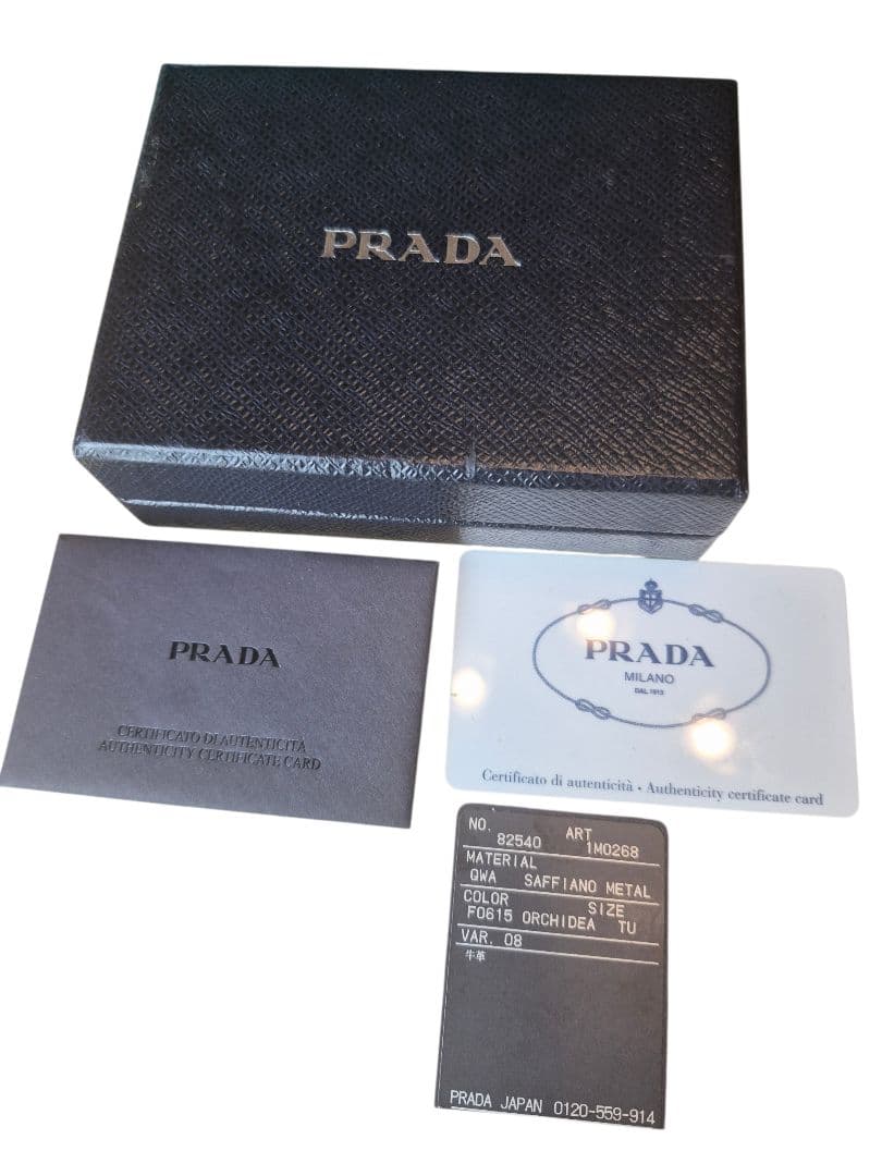 ＰＲＡＤＡ　プラダ　ケース　ラウンドファスナー　ブラック革