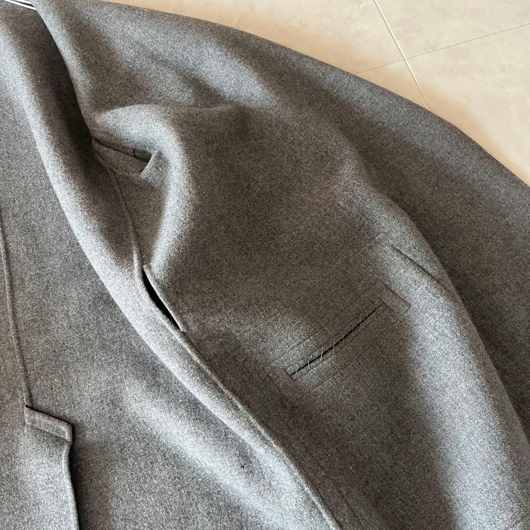 AILE par EDIFICE ダブルフェイスリバーコート ネイビー ベルト