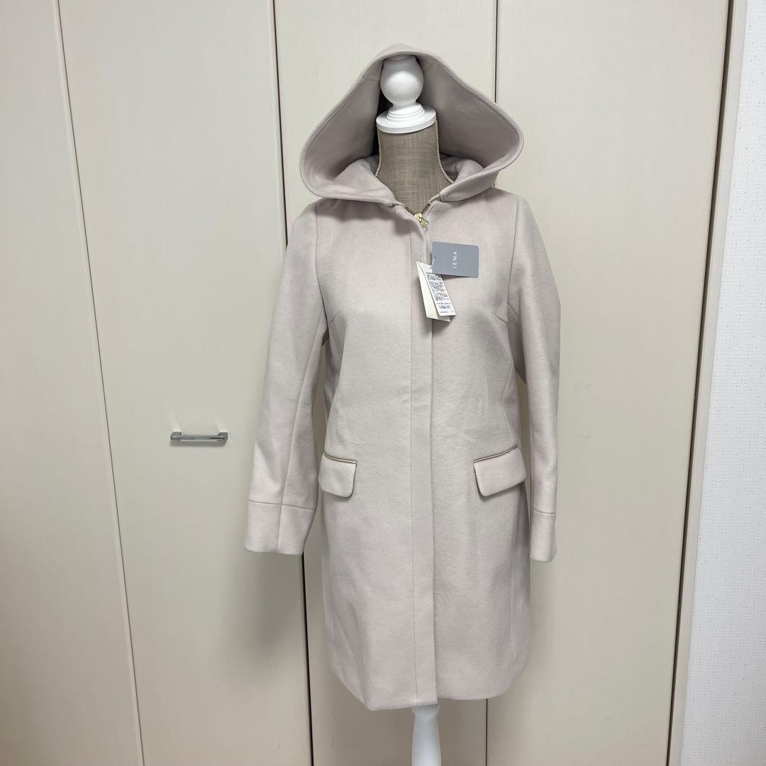 IENA 40 フード付きコート 新品未使用 タグ付き