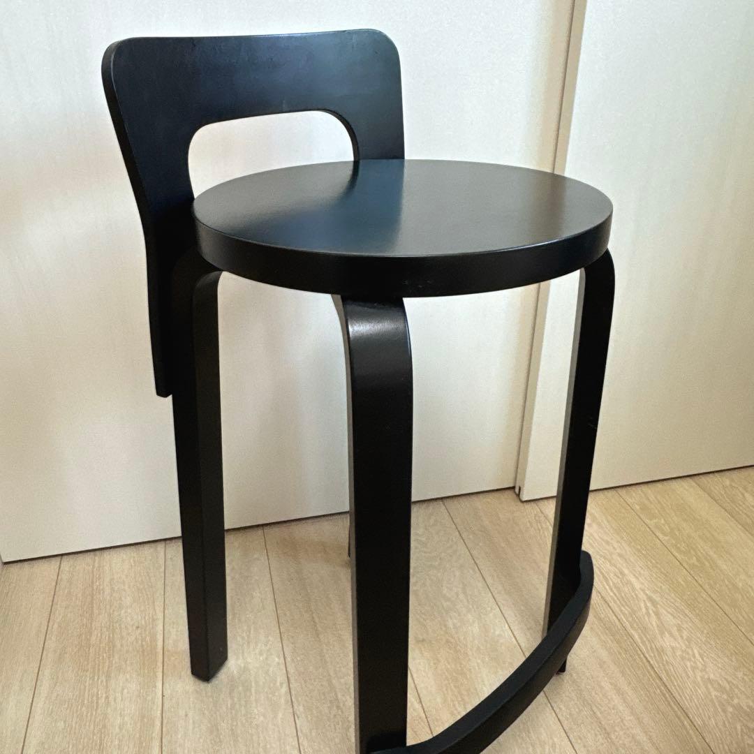 美品❗️artek k65 ハイチェア ブラックラッカー/定価¥100,100❗️