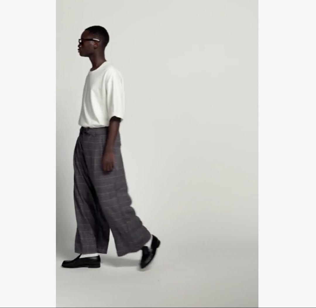 sillage hakama pants glen check pink新品