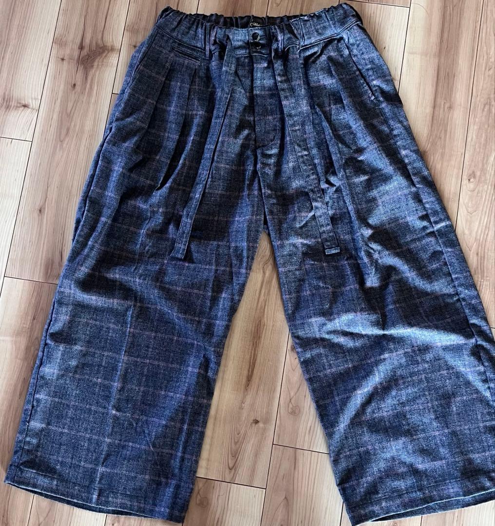 sillage hakama pants glen check pink新品