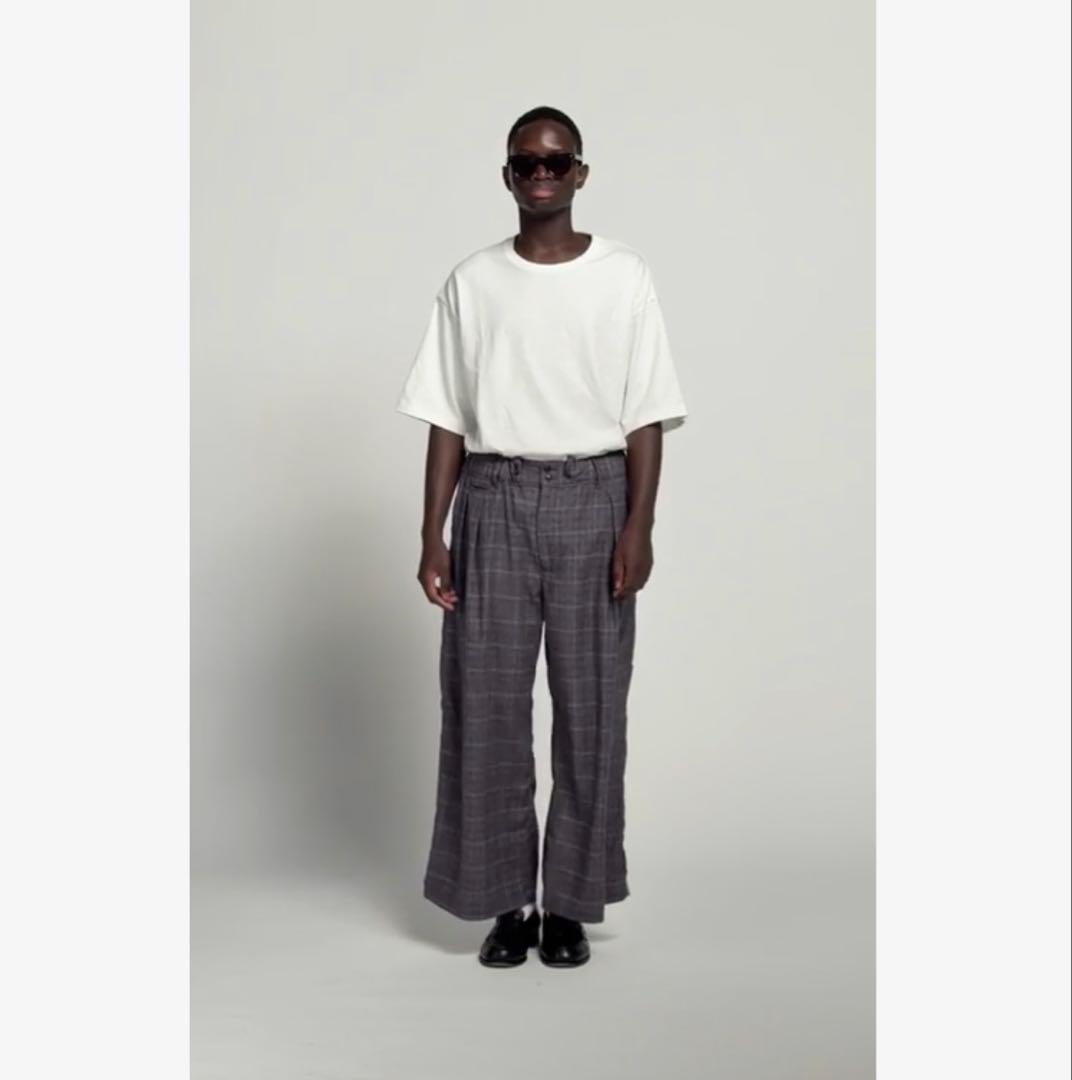 sillage hakama pants glen check pink新品