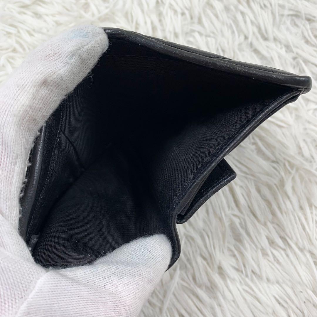 【✨美品✨】ミュウミュウ 二つ折り財布 マテラッセ パール ビジュー ブラック