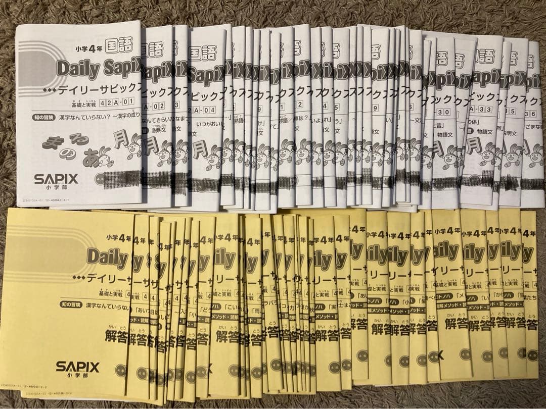 【melkni240】SAPIX4年国・算・理、社テキストフルセット1年分