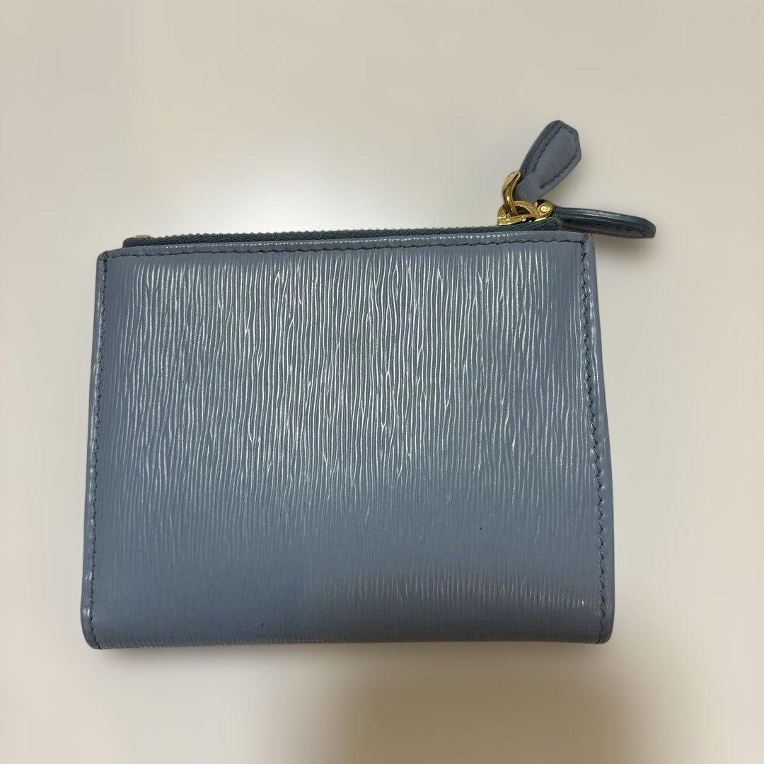 【専用】PRADA 二つ折り財布 ライトブルー