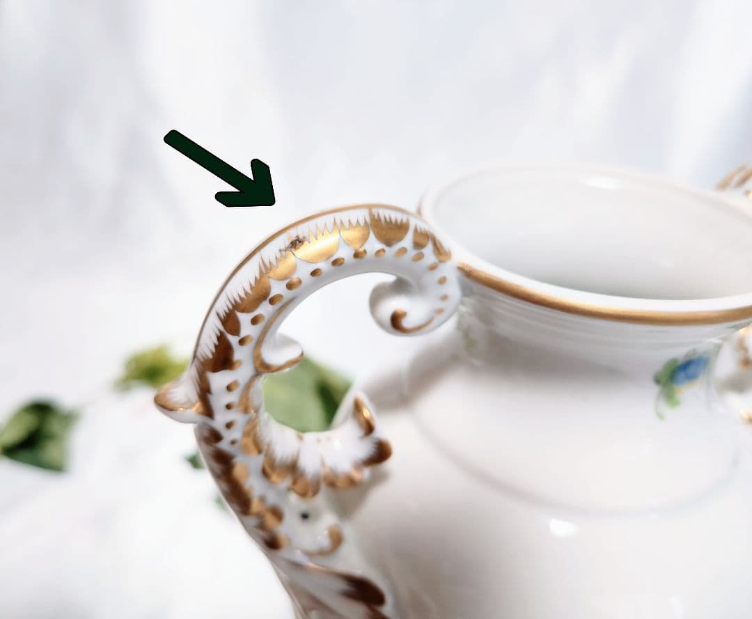 ヘレンドHEREND【美品・未使用】両耳付花瓶