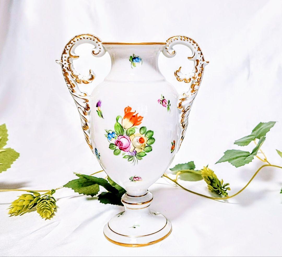 ヘレンドHEREND【美品・未使用】両耳付花瓶