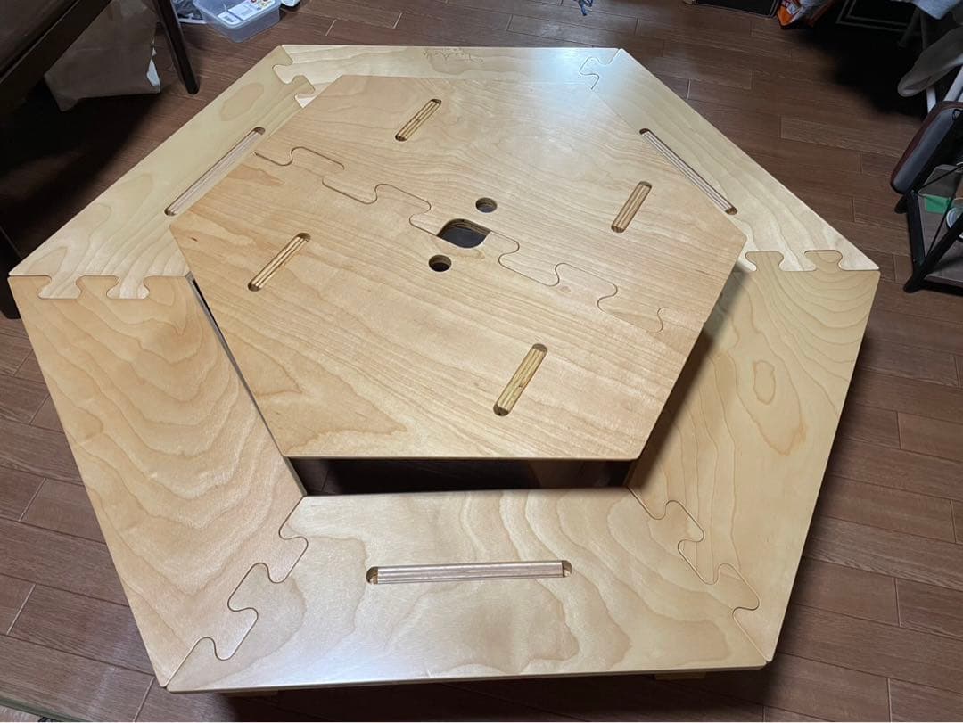 The Arth ヘキ男 ヘキ子 セット ヘキサテーブル 六角テーブル