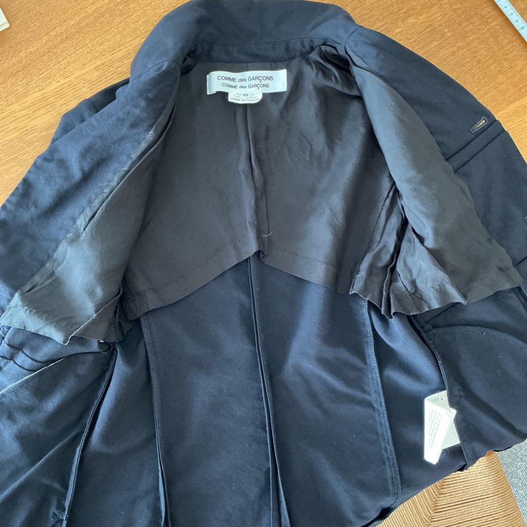 COMME des GARÇONS 濃紺テーラードジャケット XS
