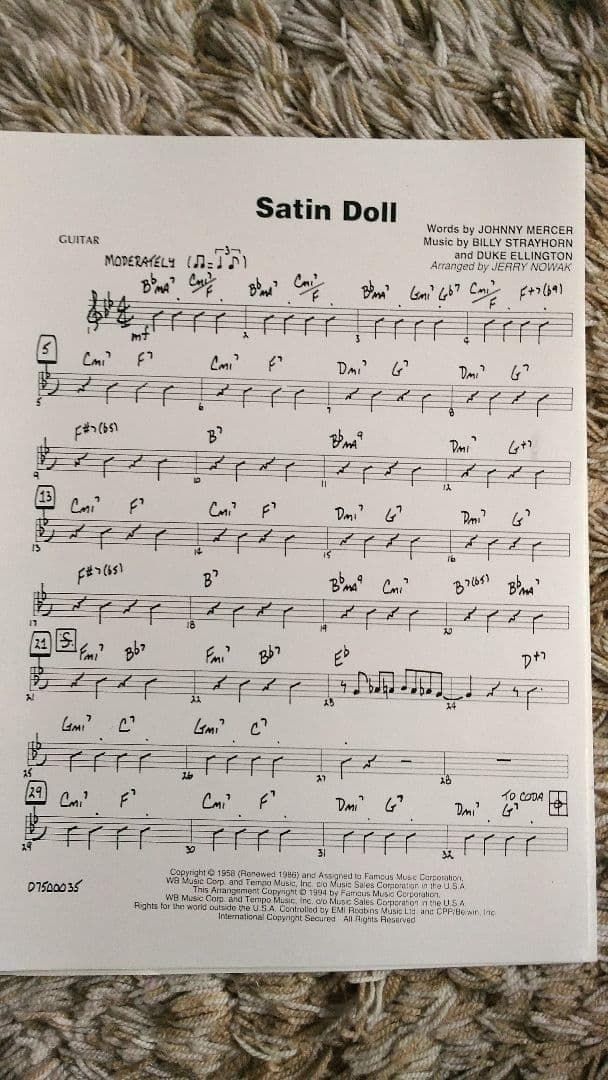 ボーカル　ビッグバンド譜面:Satin Doll
