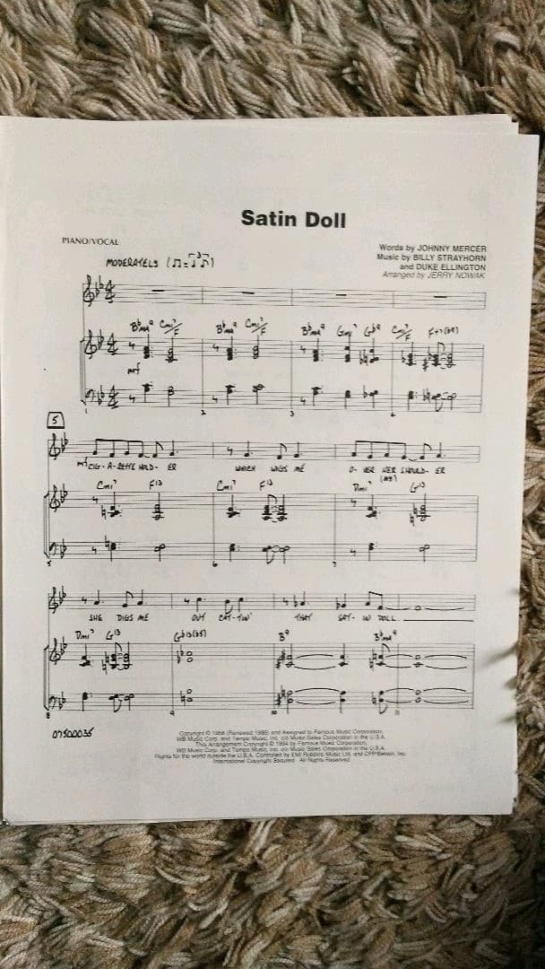 ボーカル　ビッグバンド譜面:Satin Doll